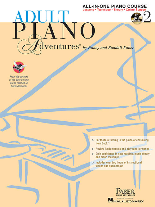 Adult Piano Adventures All-in-One Lesson Book 2 Book with CD, DVD and Online Support