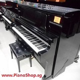 KAWAI US-50 used piano, black color, made in Japan, used 30+ years, exam model