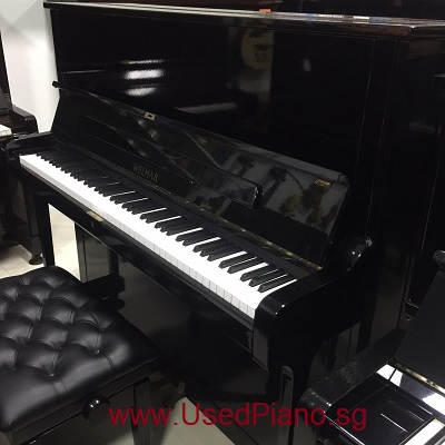 WELMA钢琴，英国名琴，高度1.26m，黑色