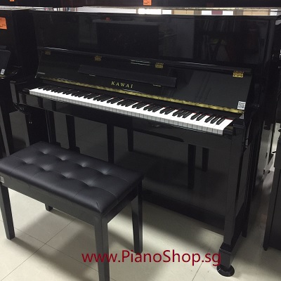 KAWAI K25 upright piano, black color, height 1.21m, used 5 years
