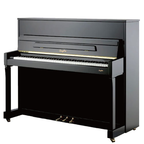SingArts CA2 Upright Piano(Campus Series), Black Gloss Finish, Height 122cm