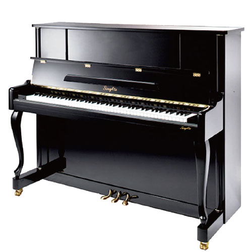 SingArts GA3立式钢琴(多彩系列)，黑色亮光，高度123cm