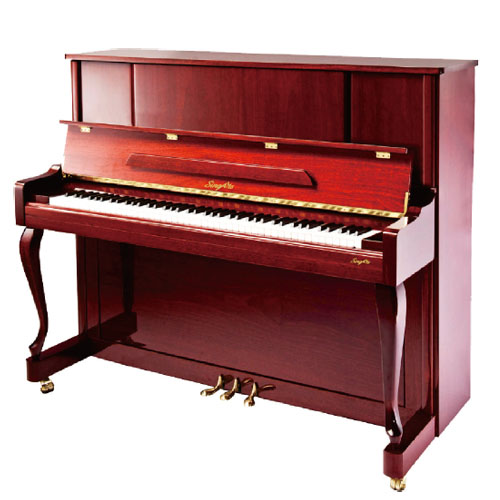 SingArts GA3T立式钢琴(多彩系列)，红木亮光，高度123cm