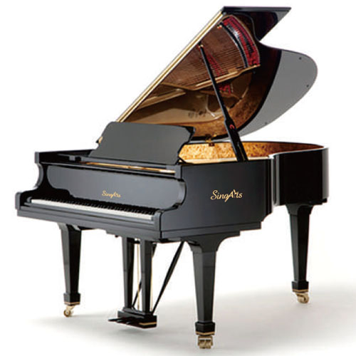 SingArts YT8三角钢琴(尊享系列)，黑色亮光，长度186cm