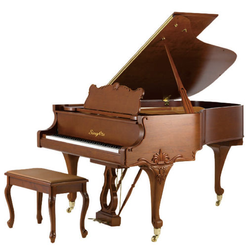 SingArts YC8三角钢琴(梦幻系列)，柚木色亚光，长度186cm