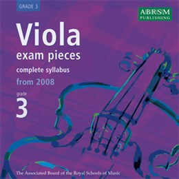 ABRSM Viola Exam Pieces Complete Syllabus From 2008 - Grade 3 (CD)