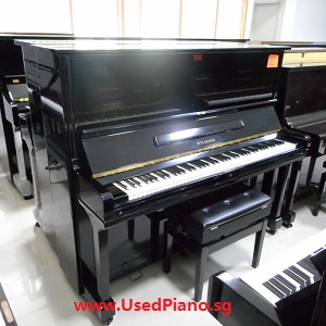 RENNER U131 二手钢琴，黑色，日本制造，考试琴